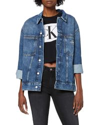 Calvin Klein Jeans Iconic Oversized Trucker Giacca - Blu