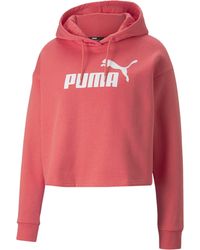 PUMA - Pua Essentials Logo Fl Sweatshirt - Lyst