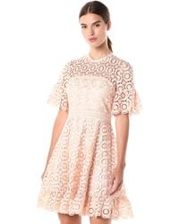 shoshanna sora lace mini dress