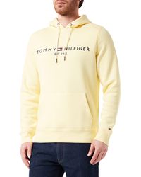 Essential Tommy Hoody Sudadera con Capucha Tommy Hilfiger de hombre de  color Amarillo - Lyst