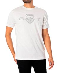 GANT - Logo Ss T-shirt - Lyst