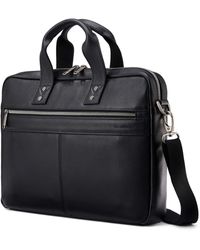 Black Model: 126036-1041 Samsonite Classic Leather Slim Backpack 14.1 