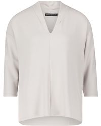 Betty Barclay - Casual-Shirt mit hohem Kragen Grau Beige,44 - Lyst