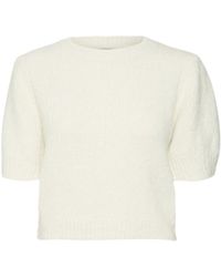 Vero Moda - Vmnovah Ss O-neck Puff Pullover Ga Noos Knitted Jumper - Lyst