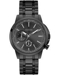Guess - Spec Collection GW0490G3 Montre analogique pour homme Cadran noir Bracelet noir - Lyst