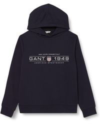 GANT - Reg Shield Hoodie Hooded Sweatshirt - Lyst