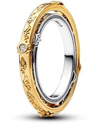 PANDORA - Game of Thrones Drehender Astrolabe Ring aus Sterling Silber mit vergoldeter Metalllegierung - Lyst