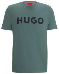 HUGO - Duivio Hort Eeve Crew Neck T-hirt An - Lyst