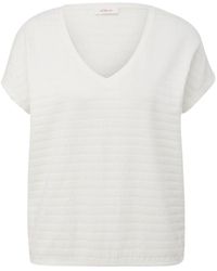 S.oliver - T-Shirt mit Musterstruktur - Lyst