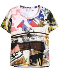 Desigual - Collage Print T-shirt - Lyst