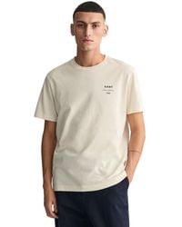 GANT - T-Shirt Maglietta con Logo Script SS - Lyst