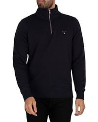 GANT - Half Zip Sweat ORIGINAL Pullover MIT KURZEM REIßVERSCHLUSS - Lyst