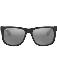 Ray-Ban - Rb4165f Justin Low Bridge Fit Rectangular Sunglasses - Lyst