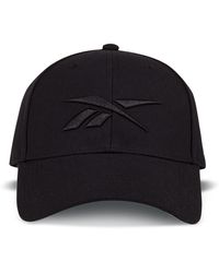 Reebok - 's [ree] Cycled Vector Baseball Cap-medium Curved Brim With Breathable Design-black - Lyst