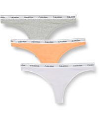 Calvin Klein - Pack Of 3 Thong Modern Logo Tanga - Lyst