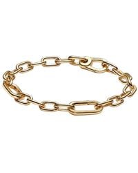 PANDORA - Me Link Chain Bracelet In 14k Gold-plated For Medallion Charms - Lyst