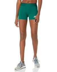 adidas - Alphaskin Volleyball 4-inch Short Tights Team Dark Green/white 2xs4 - Lyst