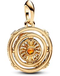 PANDORA - X Game of Thrones Drehendes Astrolabe Charm-Anhänger aus Sterling Silber mit 14 Karat vergoldete Metalllegierung - Lyst