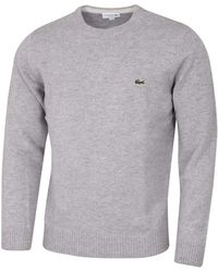 Lacoste - Pull-over Argent Chine M - Lyst