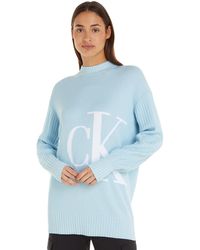 Calvin Klein - Pullover Blown Up Off Placed Ck Sweater Strickpullover - Lyst