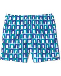 Lacoste - S Printed Swim Shorts Green M - Lyst