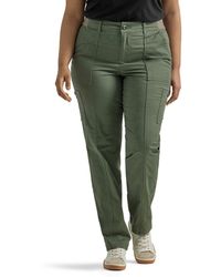 Lee Jeans - Plus Size Ultra Lux Comfort With Flex-to-go Utility Pant Olive Grove 24 Plus Petite - Lyst