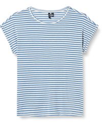 Vero Moda - VMAVA Plain SS TOP Stripe GA JRS NOOS T-Shirt - Lyst