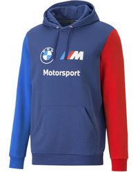 PUMA - Bmw M Motorsport Essentials Fleece Hoodie Hooded Sweatshirt - Lyst