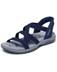Skechers - Reggae Slim – Stretch Flex Hands Free Slip-ins Sandals, Marineblau, 37 EU - Lyst