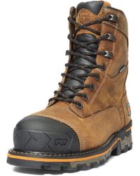 Timberland - PRO 8 Inch Boondock Composite Toe WP Industrial Work Boot,Brown Oiled Distressed Leather,11 W US - Lyst