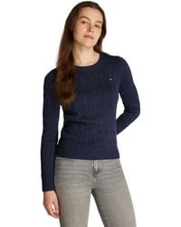 Tommy Hilfiger - Pullover Co Cable Rundhalsausschnitt - Lyst