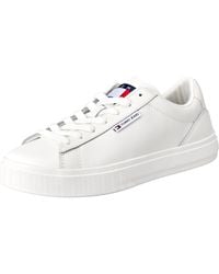 Tommy Hilfiger - Cupsole Leather Trainers - Lyst