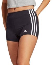 adidas - Essentials 3-stripes Single Jersey Booty Shorts - Lyst