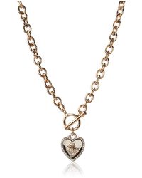 GUESS CHAIN BR HEART PENDANT N Gr rose rosegold 