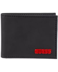 Guess Leather Slim Bifold Wallet - Nero