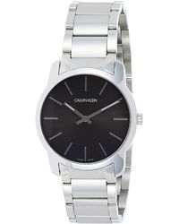 Calvin Klein Reloj Analógico-Digital para Adultos de Cuarzo con Correa en Acero Inoxidable K2G22143 - Multicolor