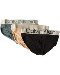 Calvin Klein - Slip Uomo CK Confezione 3 Pezzi tripack Mutande Elastico a Vista Articolo NB3129A Hip Brief 3PK - Lyst