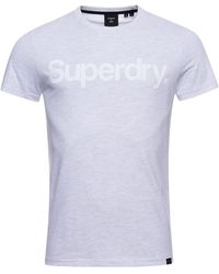 Superdry - T-Shirt - CL TEE, Logo, Rundhals, einfarbig - Lyst