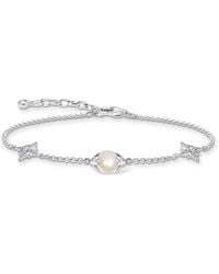 Thomas Sabo - A1978-167-14 Bracelet Pearl With Stars Sterling Silver 925 - Lyst