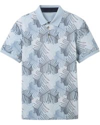 Tom Tailor - Piqué Poloshirt mit Muster - Lyst