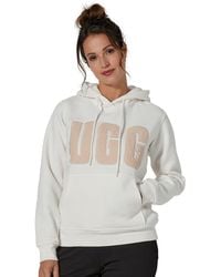 UGG - Rey Fluff Logo Hoodie - Lyst