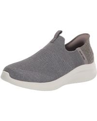 Skechers - Ultra Flex 3.0-smooth Step Wide Grey Knit/jersey/trim 7 W - Lyst