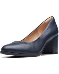 Clarks - Freva55 Court Leather Shoes In Wide Fit - Lyst