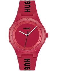 HUGO - Analog Quarzuhr für Kollektion #LIT for HIM mit Silikonarmband Silikonarmband - 1530346 - Lyst