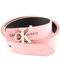 Calvin Klein Skinny Reversible Monogram W85 Black/Pink - Rosa