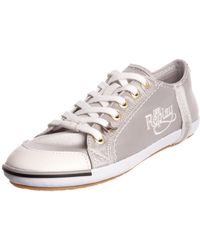 Replay - Bridgette Satin Platin Lace Up Trainer Gwv14.003.c0024t.045 4 Uk - Lyst