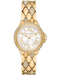 Michael Kors - Camille Three-hand Gold-tone Stainless Steel Watch - Lyst