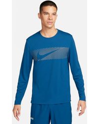 Nike - M Nk Df Uv Miler Top Ls Flash - Lyst
