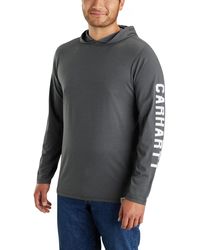 Carhartt - Force Relaxed Fit Midweight Long Sleeve Logo Graphic Hooded T-shirt - Lyst
