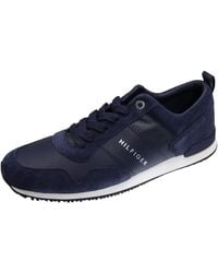 Tommy Hilfiger - Hombre Sneaker Running Iconic Leather Suede Mix Runner Zapatillas Deportivas - Lyst